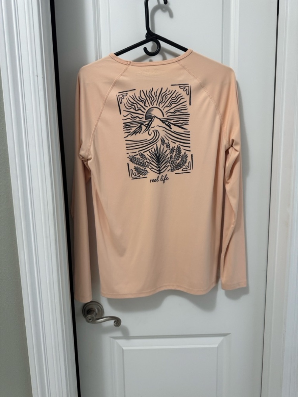 Long Sleeve Performance Tee in Peach by reel life